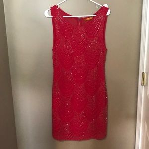 Alice and Olivia Beaded Cocktail Dress